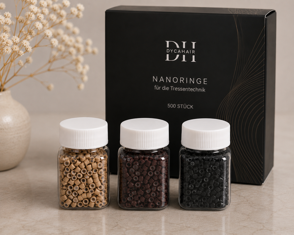 500 Premium Nano-Ringe mit Silikon | 4 mm | Für Butterfly Wefts